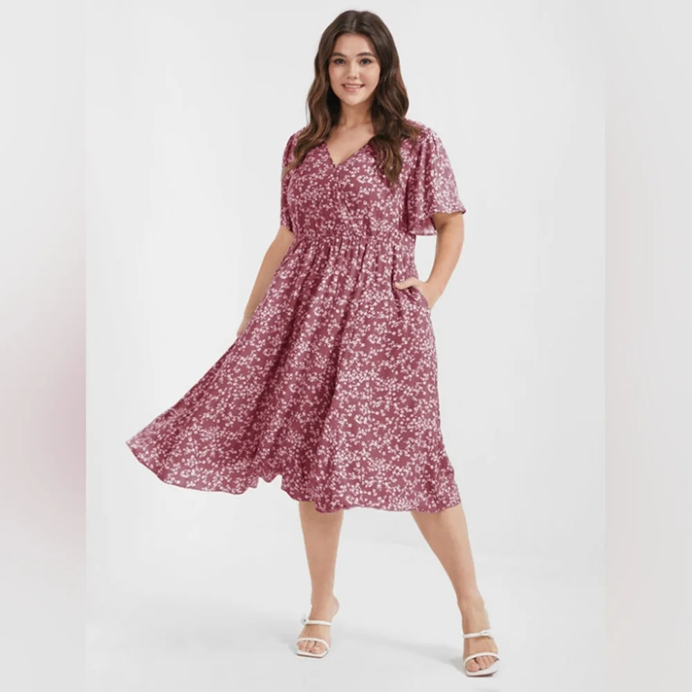 ⭐️DITSY FLORAL ELASTIC WAIST DRESS - Picture 3 of 8